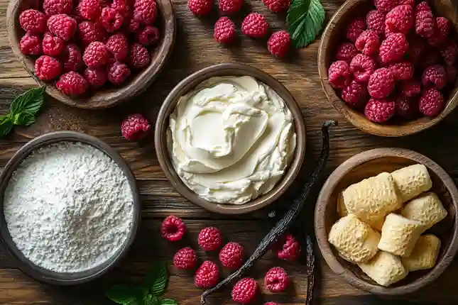 Ingrédients pour tiramisu framboise 500g mascarpone