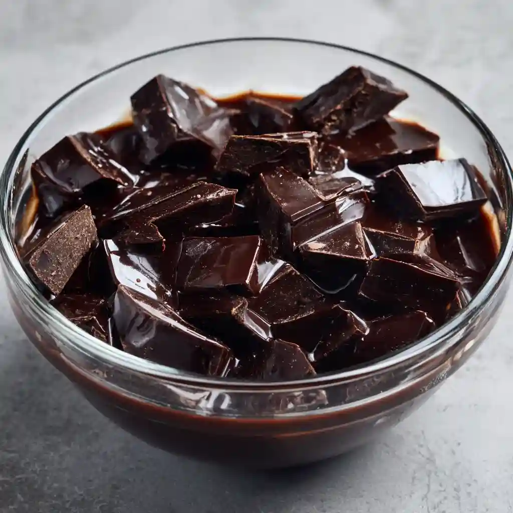 Chocolat noir fondu pour tiramisu poire chocolat speculoos