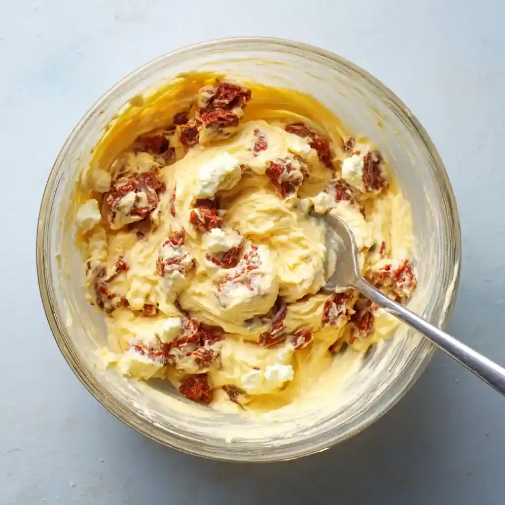 Préparation pâte du cake au chorizo chèvre