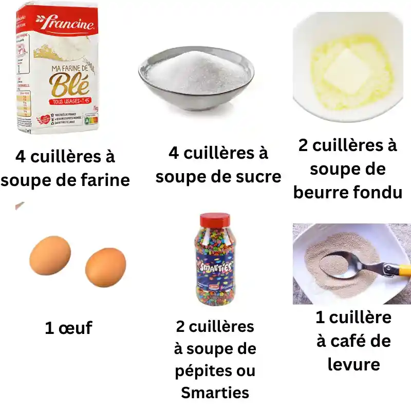 ingrédients pour cookies enfants
