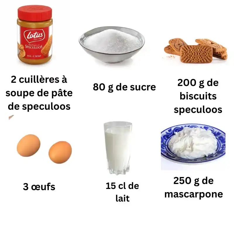 ingrédients tiramisu speculoos sans alcool