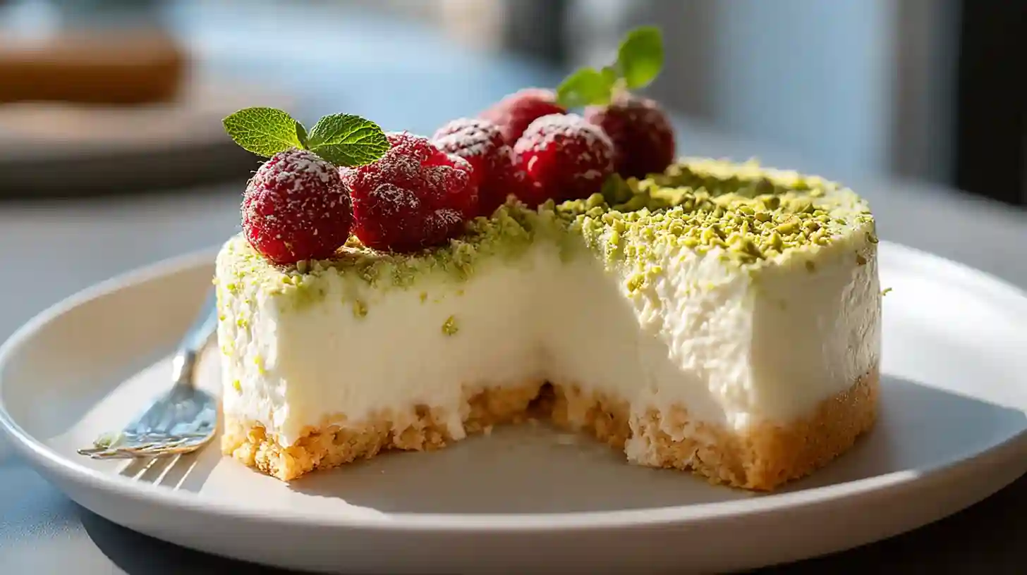 Cheesecake sans Cuisson à la Pistache