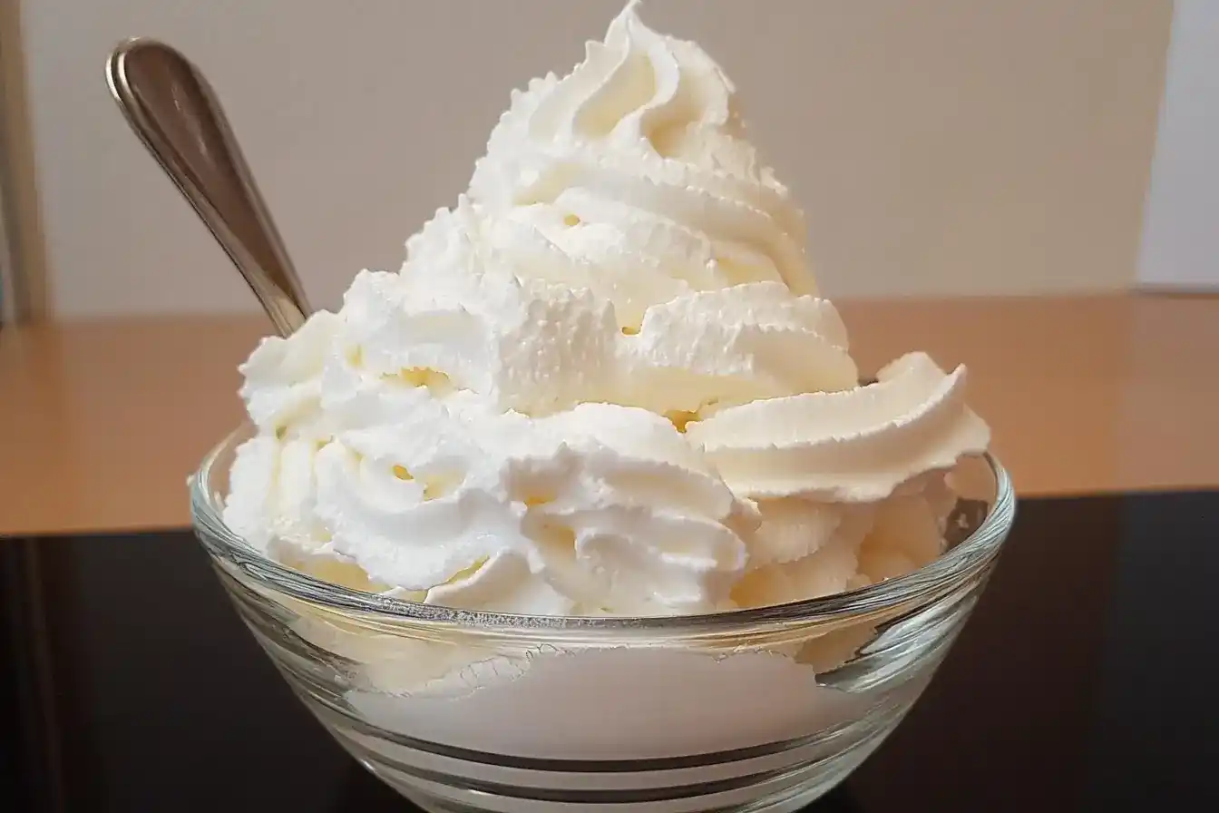 chantilly recette avec siphon sur table en bois