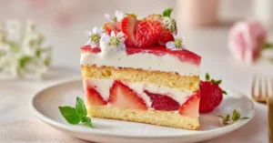 fraisier mascarpone chantilly en coupe