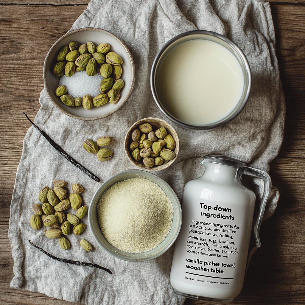Ingrédients crème de pistache