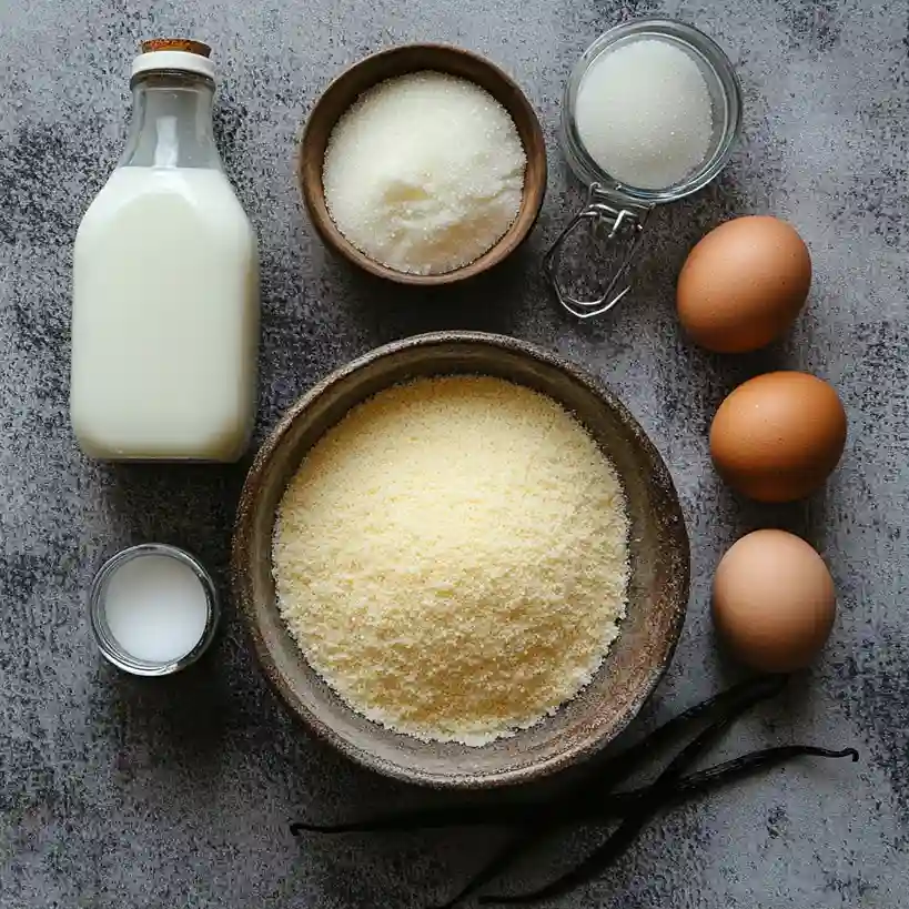 ingredients recette du gâteau de semoule maison