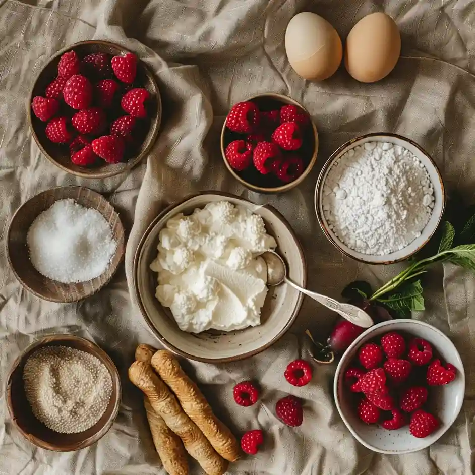 ingrédients pour recette du tiramisu à la framboise