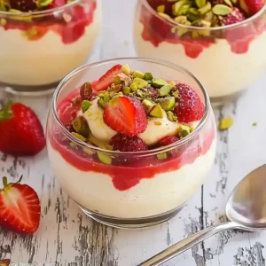 Tiramisu fraise pistache