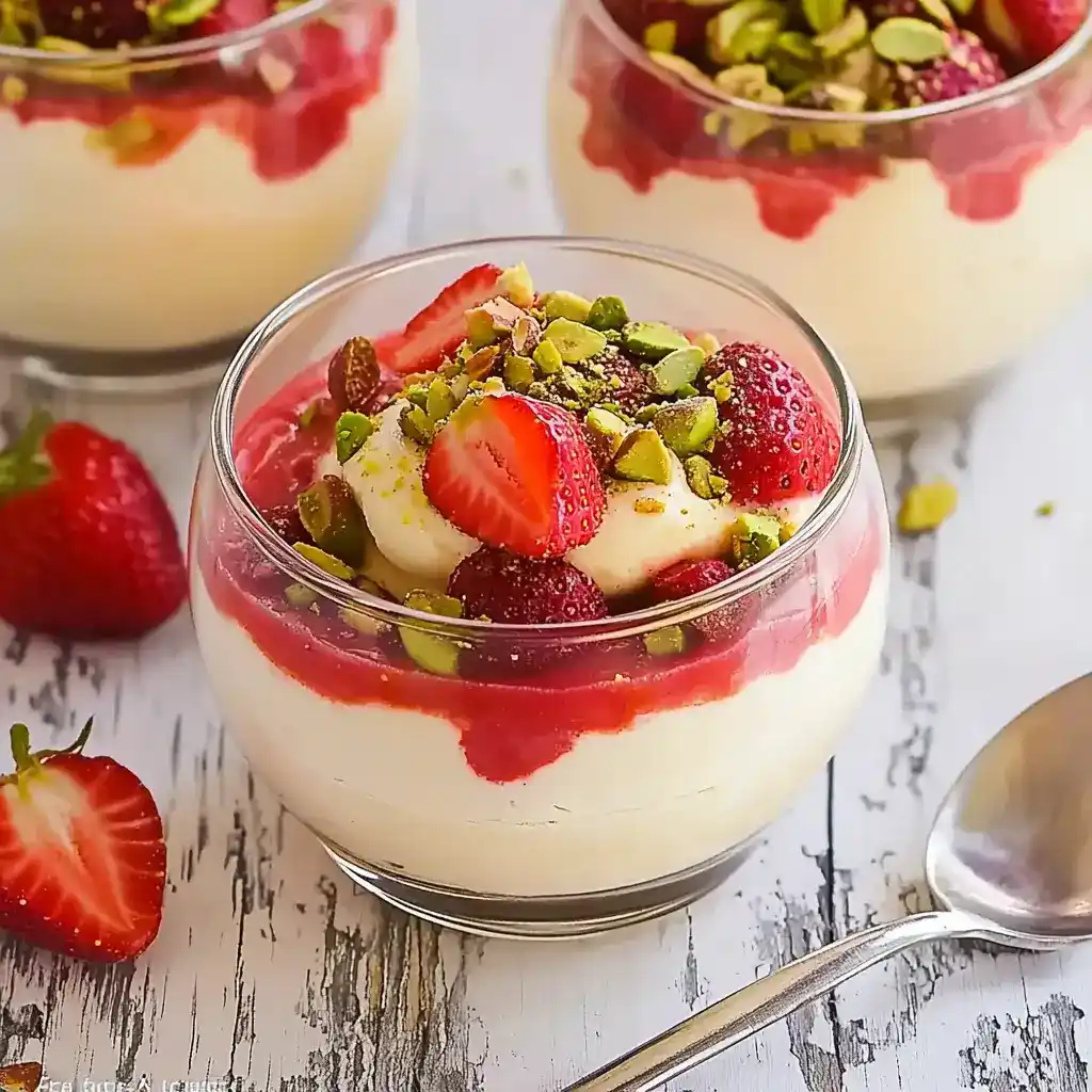 Tiramisu fraise pistache