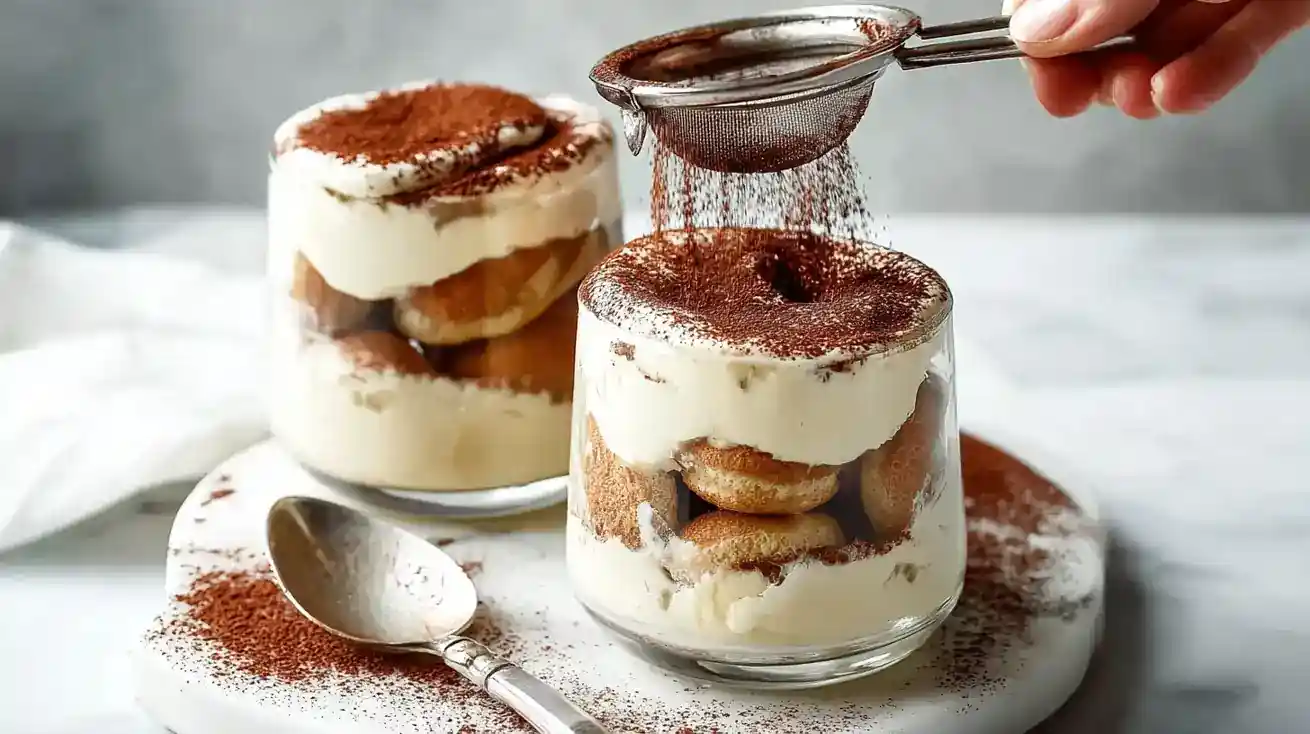 Recette tiramisu Kinder Bueno White en verrines crémeuses sans cuisson