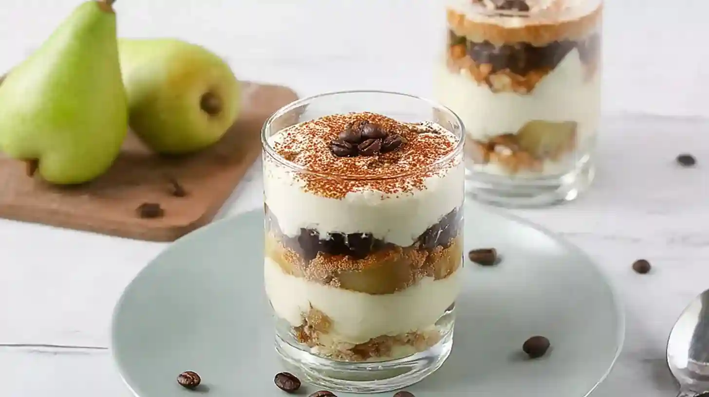 Tiramisu poire chocolat speculoos en verrine