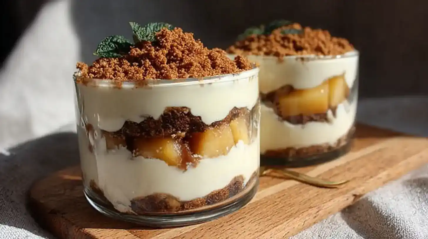 Tiramisu spéculoos pomme en verrine